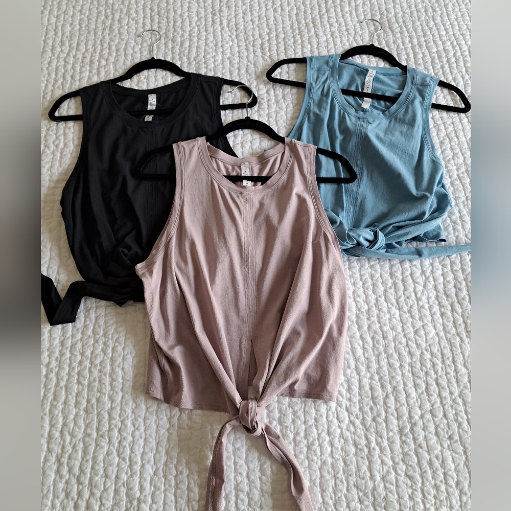 Lululemon Tie Front Tank lot of 3